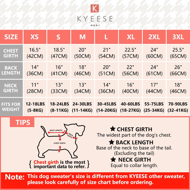 KYEESE Dog Sweater Warm Dog Coats Comfy Dog Sweater Medium Size Dog Medium Dog Sweater with Reflective Yarn Stretchy Dog Clothes Pullover Dog Sweater for Medium Dogs Boy, Navyblue, L L (30-45lbs) 1# Navyblue - PawsPlanet Australia