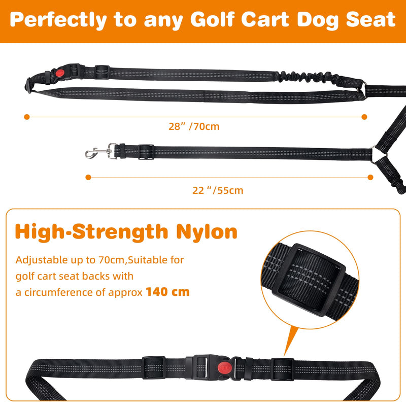 Doggie Seat Leash for Golf Cart, Golf Cart Dog Seat Harness Belt, Stop Dogs Golf Cart Accident by Keeping Dogs from Jumping Off - PawsPlanet Australia