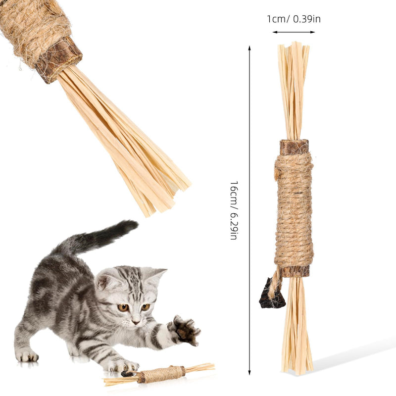 3 pieces of cat toys, chew toys made of silver vine for cats and kittens with teeth cleaning function and more social than natural chew toys.