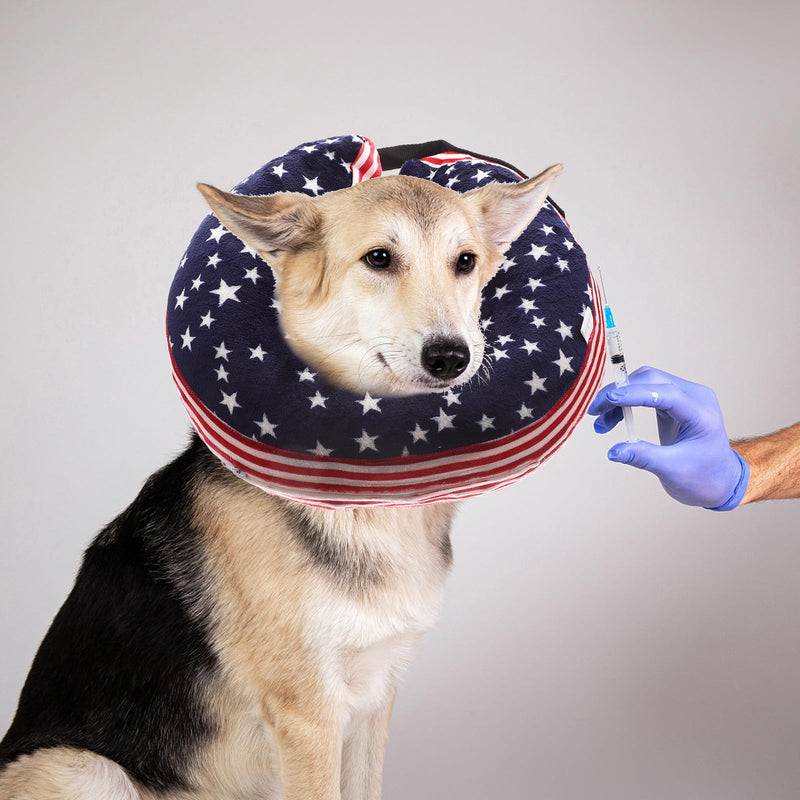 Inflatable Surgical Recovery Adjustable Neck Circumference 15-45cm PVC Neck Brace with Comfortable Protective Collar for Wound Healing for Dogs and Cats