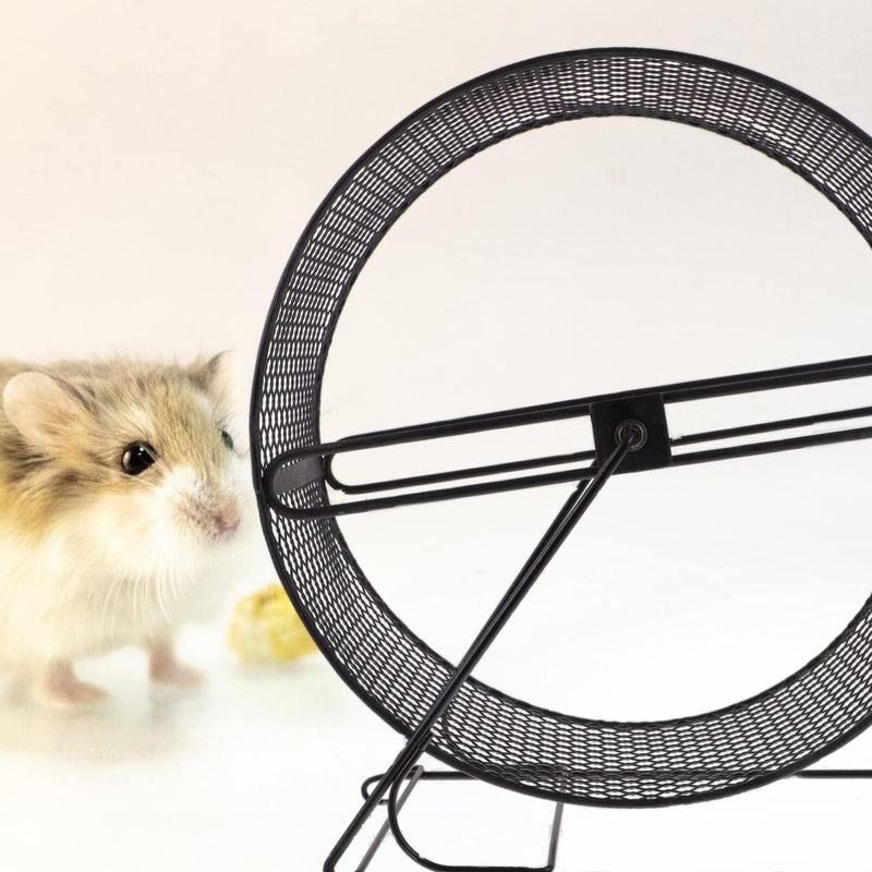 ULTECHNOVO Chinchilla Wheel, Pet Hamster Running Wheel, Hamster Toys for Hamster Cage Spinner Small Animals Exercise Wheels for Dwarf Syrian Gerbils Mice Or Other Small Animals(Black 26) - PawsPlanet Australia