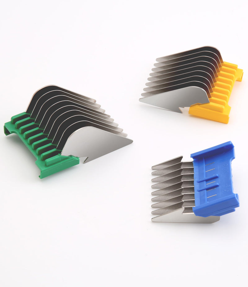 Pro Animal Stainless Steel Attachment Guide Combs Set, Compatible with Bravura/Arco/Chromado/Figura/Motion Clippers, for 5-in-1 & U-Shaped Detachable Blades (Not for A5 Blades) - PawsPlanet Australia