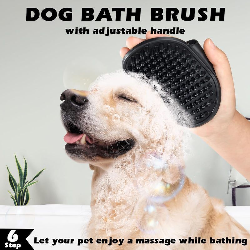 7 in 1 Pet Grooming Kit - Dog&Cat Comb, Deshedding Brush, Nail Clipper with File, Bath Brush - Premium Pet Supplies (Blue) C-7PCS Blue - PawsPlanet Australia