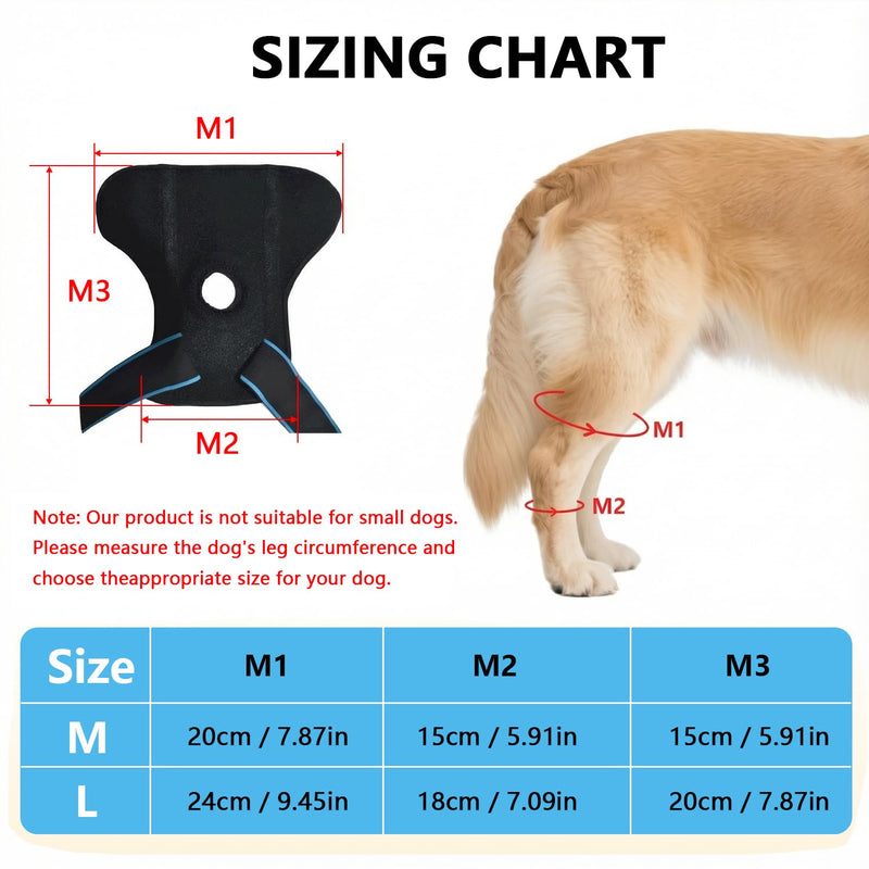 Dog Knee Brace for Back Leg, ACL Support for Large Dogs, Adjustable Dog Leg Brace for Hind Leg Injuries, Canine Joint Wrap for Arthritis Recovery (L) L