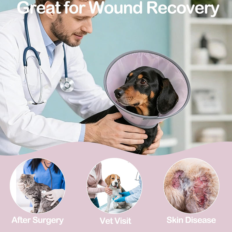 Soft Pet Cone for Dogs, Cats, Comfortable Soft Dog Cone Collar Alternative for After Surgery, Wound Care, Spay, Neuter, Dog and Cat Recovery Pets Collar