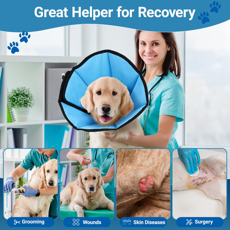 Dog Cone Collar for Dogs After Surgery Extra Long, Adjustable Comfy Dog Elizabethan Pet Collar Cone for Large Dogs Anti-Lick Protective Wound (XL (Neck Girth: 17.3-20.4in)) XL (Neck Girth: 44-52cm) - PawsPlanet Australia