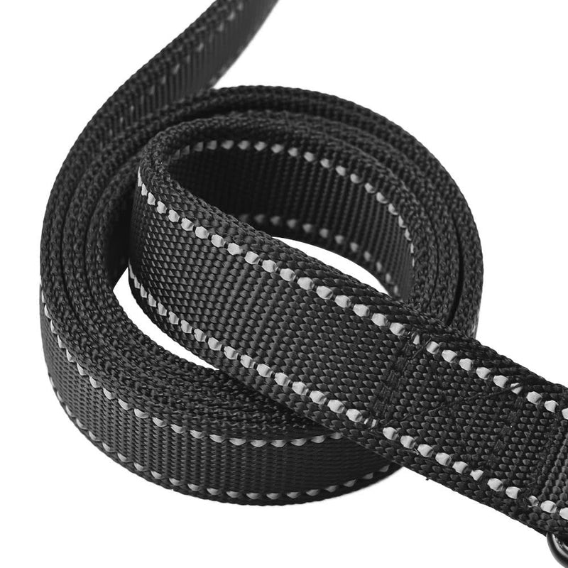 Dog Leash 6ft Long,Traffic Padded Two Handle,Heavy Duty,Reflective Double Handles Lead for Control Safety Training,Leashes for Large Dogs or Medium Dogs,Dual Handles Leads(Black) Black-Green - PawsPlanet Australia