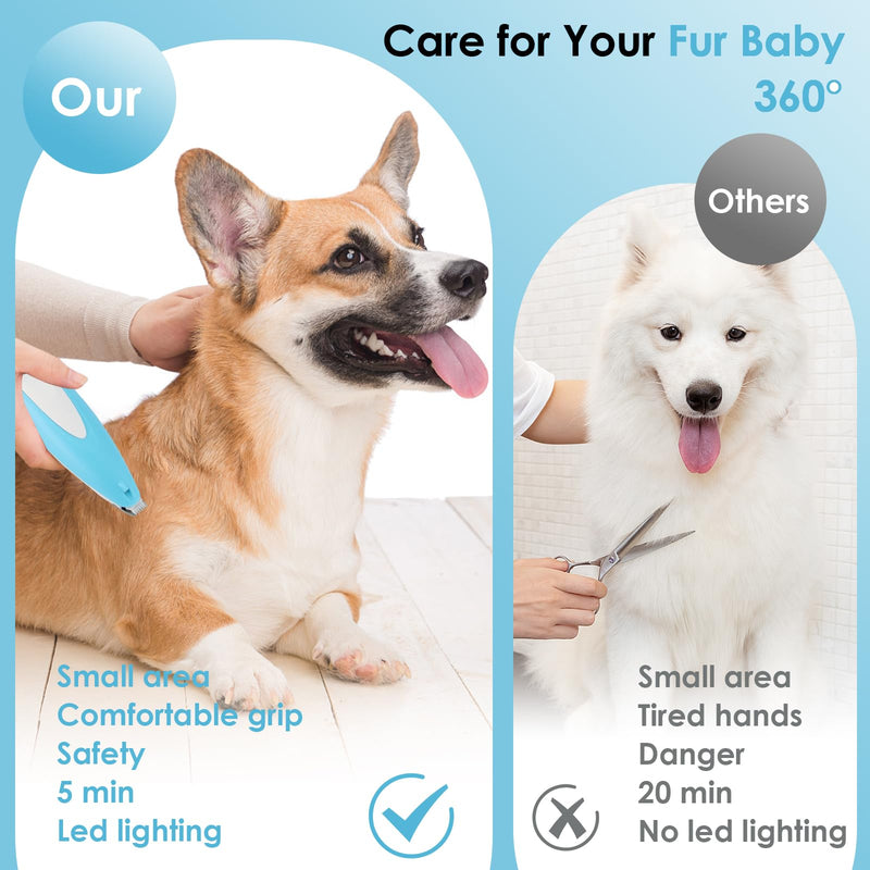 Gayrrnel Dog Paw Trimmer, Paw Trimmers for Dog's Feet - Dog Trimmer for Paws with LED Light Electric Dog Trimmer for Paws - PawsPlanet Australia