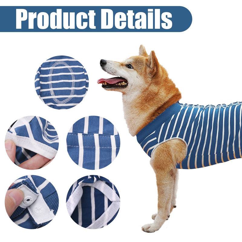 Recovery Suit for Dogs, Surgical Recovery Suit for Dogs Cats After Surgery, Cone E-Collar Alternative, Post-Operative Abdominal Wound Protector, Prevent Licking for Dogs, Males, Pets M