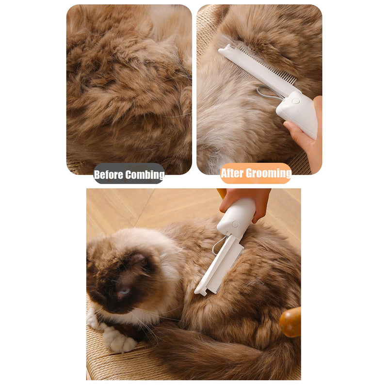 Collapsible Pet Hair Comb,3 In 1 Multifunctional Pet Grooming Brush Pet Hair Comb,Professional Grooming Tool For Long And Short Haired Dog,Cat And Other Pets,1Pieces.