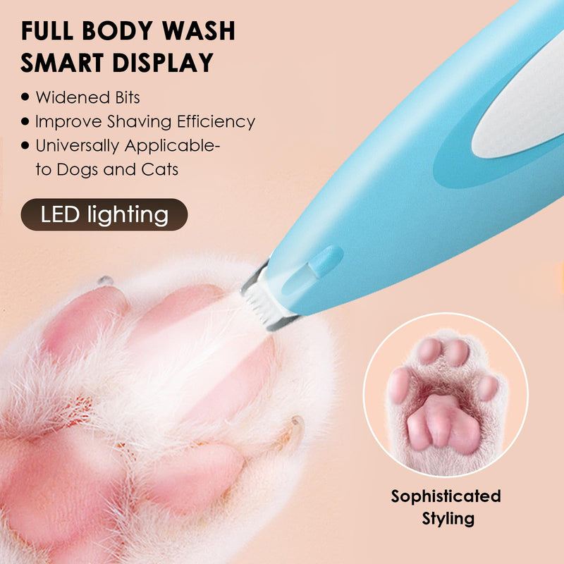 Gayrrnel Dog Paw Trimmer, Paw Trimmers for Dog's Feet - Dog Trimmer for Paws with LED Light Electric Dog Trimmer for Paws - PawsPlanet Australia