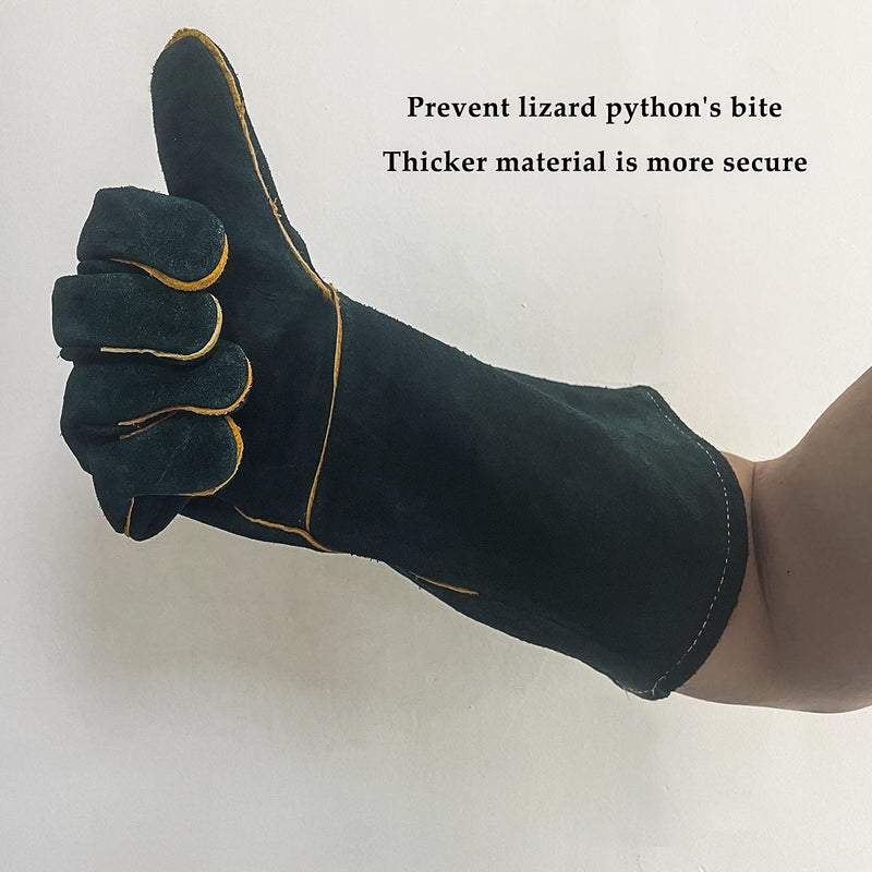 Animal Handling Gloves Bite Proof, 40CM Durable Resistant for Bathing, Grooming, Welding, Dog/Cat/Bird/Snake/Parrot/Lizard/Reptile- Scratch/Bite Protection Gloves, 2 Count (Pack of 1)