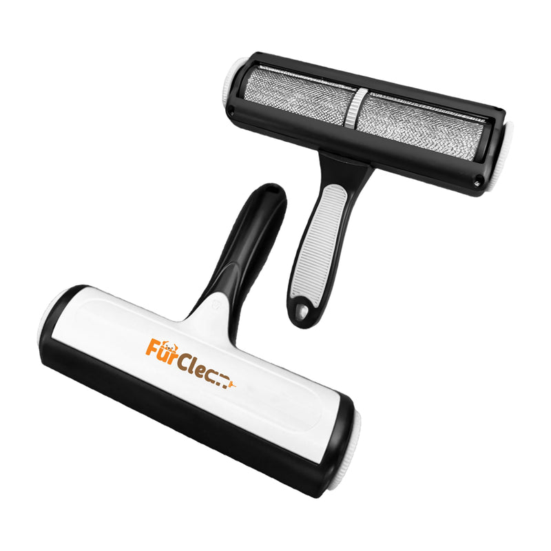 FurClean Pet Hair Removal Roller - Reusable Lint Roller for Pet Hair with Self-Cleaning Chamber - for Dog & Cat Fur on Couch, Carpet, Clothing, Bedding - Portable, Quiet, Eco-Friendly - No Refills - PawsPlanet Australia