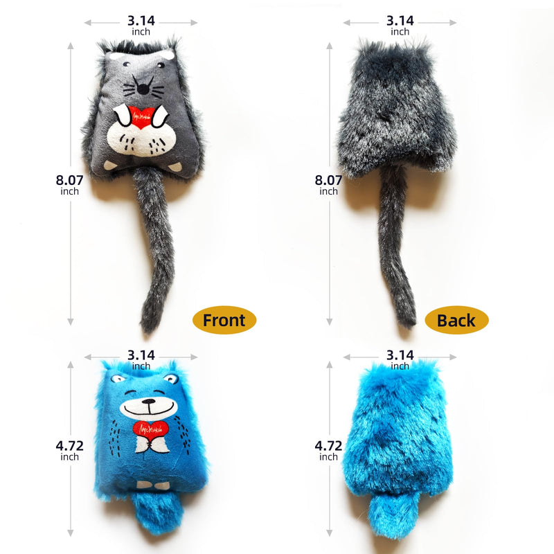 Cat Toys Catnip Toys Soft Plush Mouse Catmint Interactive Cat Kicker Toys with Crinkle Sound for Indoor Kitten Cats (8Mixed Colors) 8Mixed Colors - PawsPlanet Australia