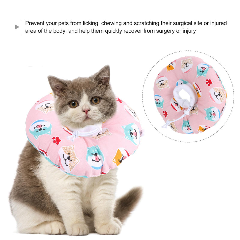 Soft cotton neck collar for cats and kittens for injury and post-operative healing. Prevents licking, biting, and scratching during the recovery phase.
