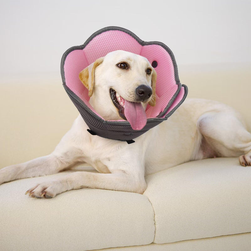 Dog Cone for Dogs After Surgery,Adjustable Protective Dog Recovery Collars & Cones for Large Medium Small Dogs Cats,Comfy Soft Dog Cones Prevent Pets from Touching Stitches Rashes,Wounds,Pink,M M(Neck Girth:11.02"-14.17") Pink - PawsPlanet Australia
