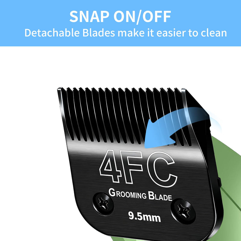 3 Pcs Size 7FC Detachable Dog Grooming Blades, Compatible with Andis, Oster A5, Wahl KM10 Series Clippers, Cut Length 3.2mm, Black (7FC 3.2mm, 3Pcs) 7FC 3.2mm, 3Pcs