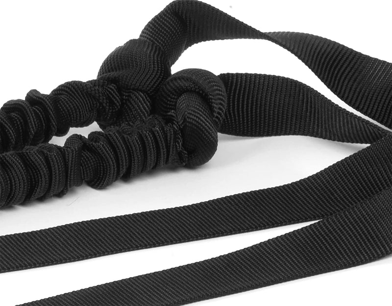 Dingo Shock-Absorber Leash with a Handle for Canicross Hands Free Lead Black Shock absorber lead - PawsPlanet Australia