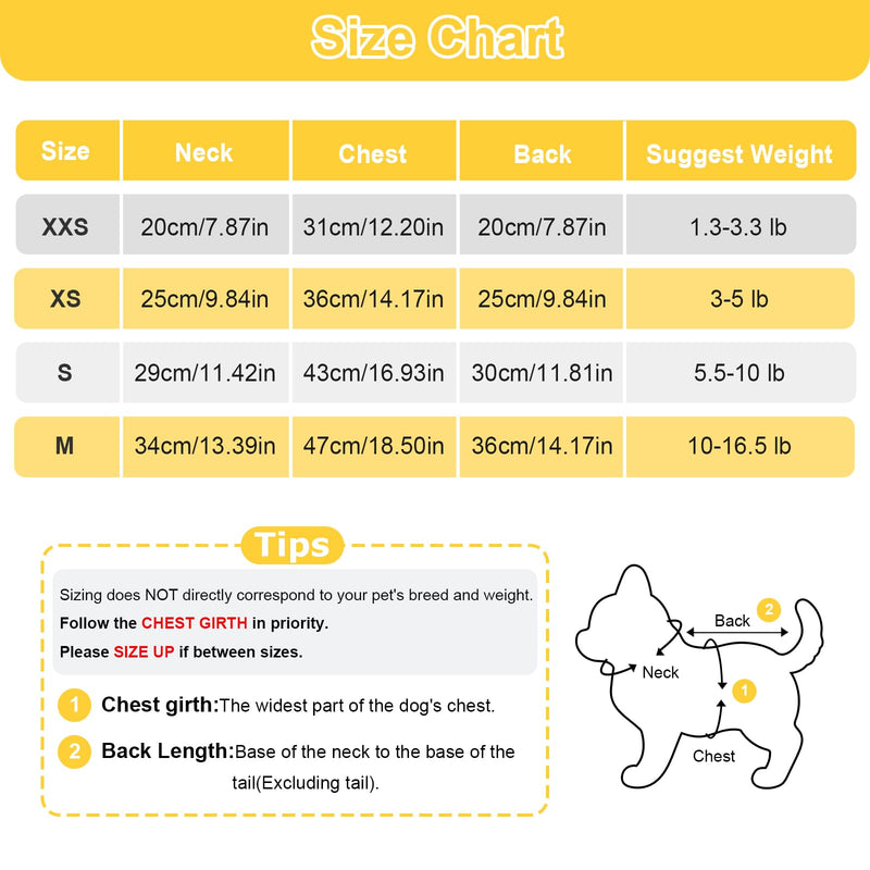 Fall Dog Pajamas Sweaters for Small Dogs Fleece Dog Onesie Stretchy Puppy Sweater Warm Small Dog Clothes Dog Pjs Pet Apparel,XXS Dog Clothes,Yellow Duck XX-Small Yellow Duck - PawsPlanet Australia
