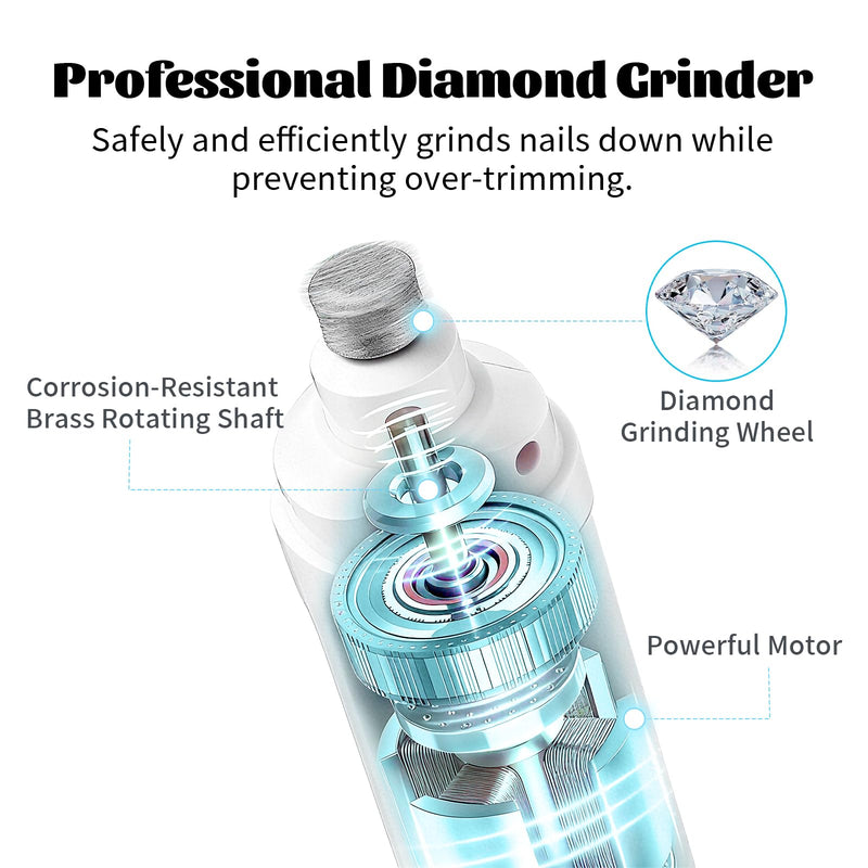 Silent Groom Pro Nail Grinder 2026 Upgraded with 2 LED Light & 3-Speed 2000mah Battery Professional Quiet Painless Paws Grooming & Smoothing for Small Medium Large Dogs and Cats (1+2*Replacement Head) 1+2*Replacement Head - PawsPlanet Australia