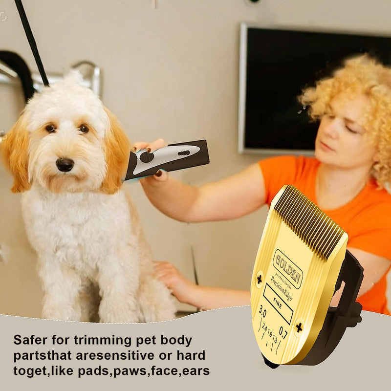 Adjustable 5 in 1 Blades Compatible with WAHL Arco,Bravura .Chromado?Creativa?Figura Dog Clippers for Dogs Grooming(Gold/3PC) Gold-1
