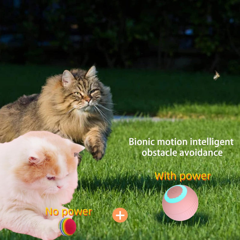 cat Toy Two-Piece Set-Wloom Power Ball 2.0 -Red Rainbow Cat Toy Balls Soft Interactive Indoor Kittens Favorite Toys .Small Dogs Toy Balls Activity Chase Quiet Play Sponge Ball - PawsPlanet Australia
