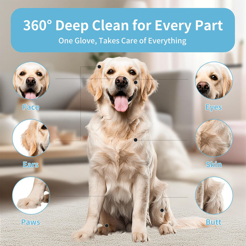 Hypoallergenic Pet Grooming Wipes for Dogs & Cats - Coconut Oil Cleaning & Deodorizing Bathing Wipes with Hydrating Formula for All Body Parts,Dog Cleaning Wipes Remove Odor (1 Pack) 1 PACK - PawsPlanet Australia
