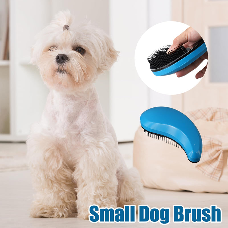 Puppy Brush for Small Dogs Portable,Dog Brush for Small Dogs Gentle, Reduces Shedding & Tangles,For Cavapoo, Yorkies, Pomeranians, Shih Tzu, Bichon Frise,Blue - PawsPlanet Australia