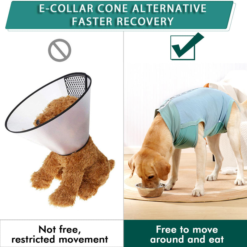 Dotoner Dog Recovery Suit – Female Spay Bodysuit for Dogs After Surgery, Breathable Surgical Vest Substitute for Recovery Collars for Female and Male, Anti Licking for Large and Small Dogs