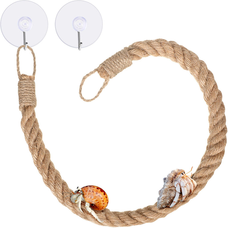 Hermit Crab Toys 23.6 Inch Hermit Crab Climbing Jute Rope Ladder with Hooks Hermit Crab Toys Reptile Tank Terrarium Accessories Habitat Decor for Hermit Crab Lizards Geckos Snakes - PawsPlanet Australia