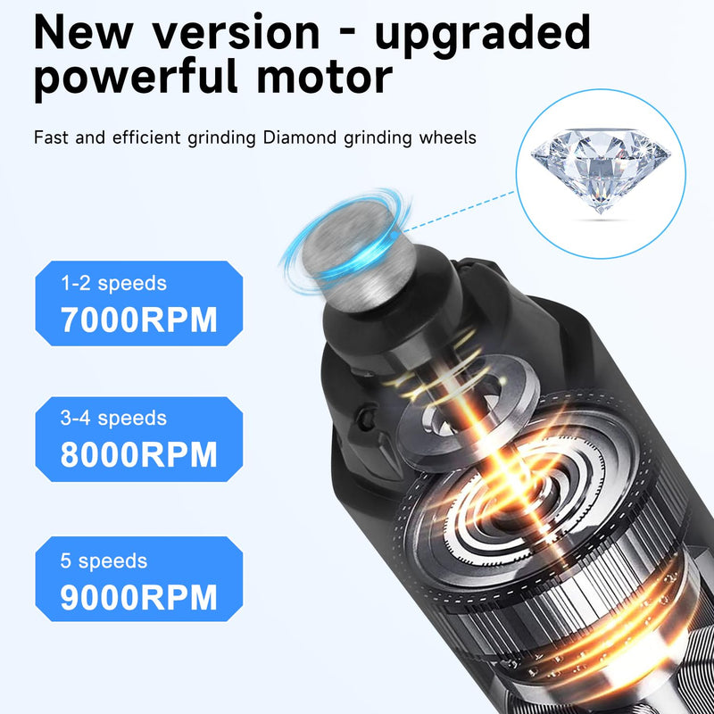 OWill Dog Nail Grinders with LED Lights, 5 Speeds Professional Silent Electric Nail Clippers for Dogs, Nail File Grinder for Dog Claw Care, Suitable for Large Medium Small dogs - PawsPlanet Australia