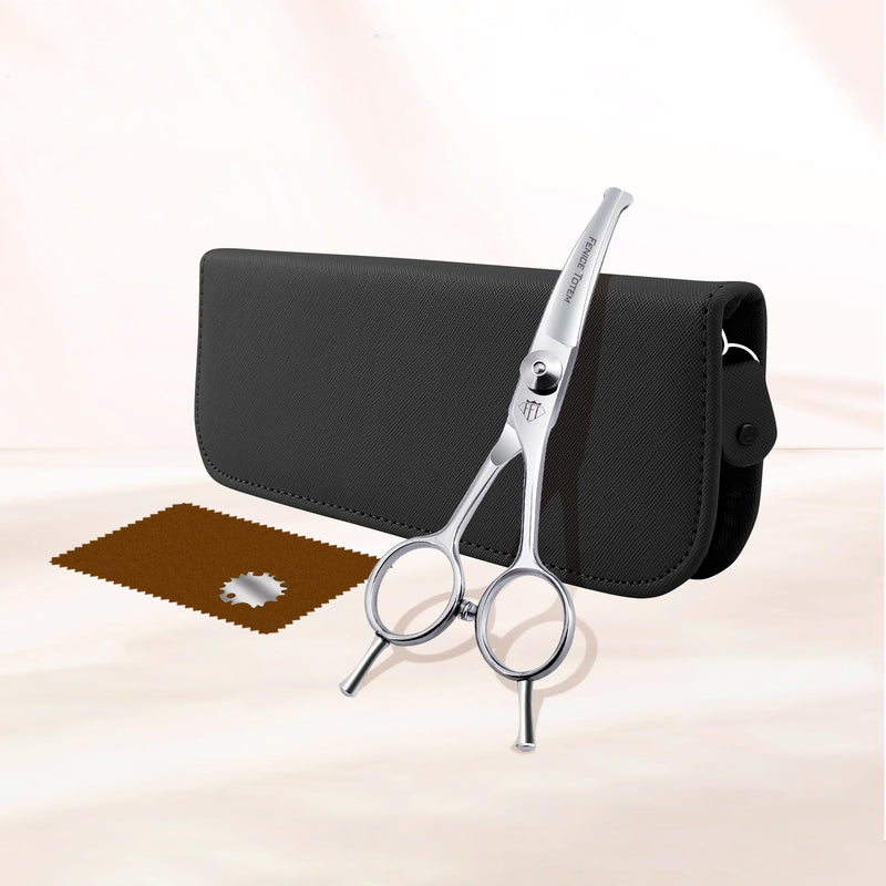 Dog Grooming Scissors: 4.75" Pet Curved Shears Made Of Advanced Stainless Steel Alloy for Trimming Dogs Cats and Other Pets Face and Paws 4.75" - PawsPlanet Australia