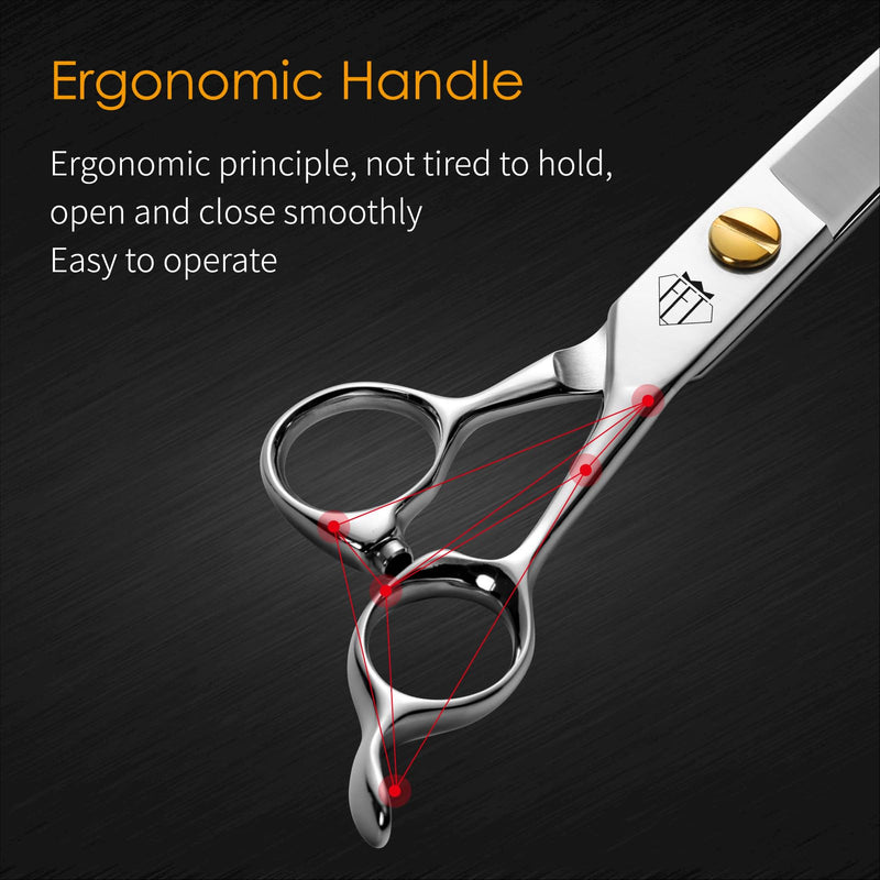 Dog Grooming Scissors: 8.0" Pet Shears Made Of Japanese VG10 Advanced Stainless Steel Professional Grooming Scissors for Dogs Cats and Other Pets Straight 8.0" - PawsPlanet Australia