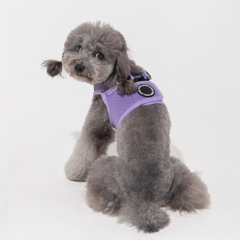 Puppia Soft Vest Dog Harness Step-in Padded Mesh No Choke No Pull Comfortable Walking Running Training for Small Medium Large Dogs, Violet, Large