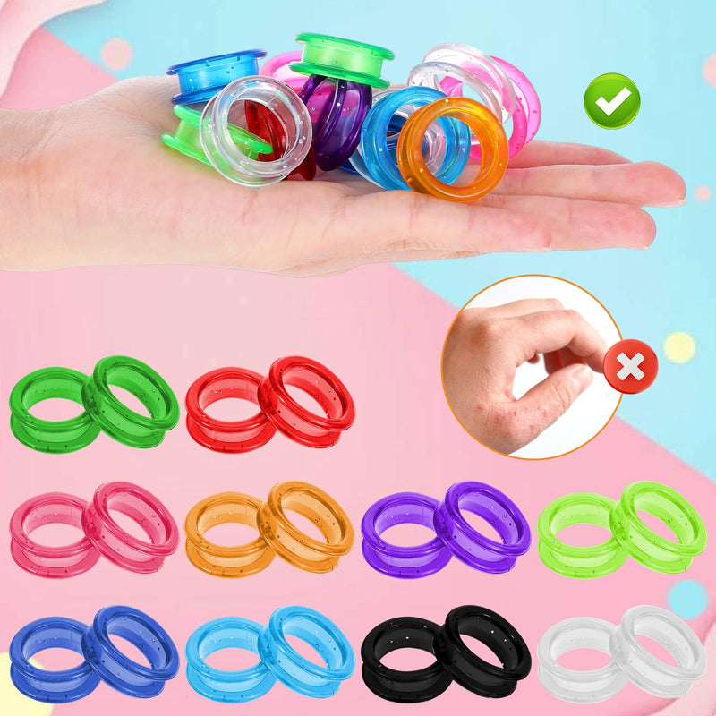 30 Pcs Silicone Scissors Finger Rings Soft Thumb Inserts Protection Pet Grooming Shear Finger Ring Barber Grips for Dog Hair Cutting Barber Accessories - PawsPlanet Australia