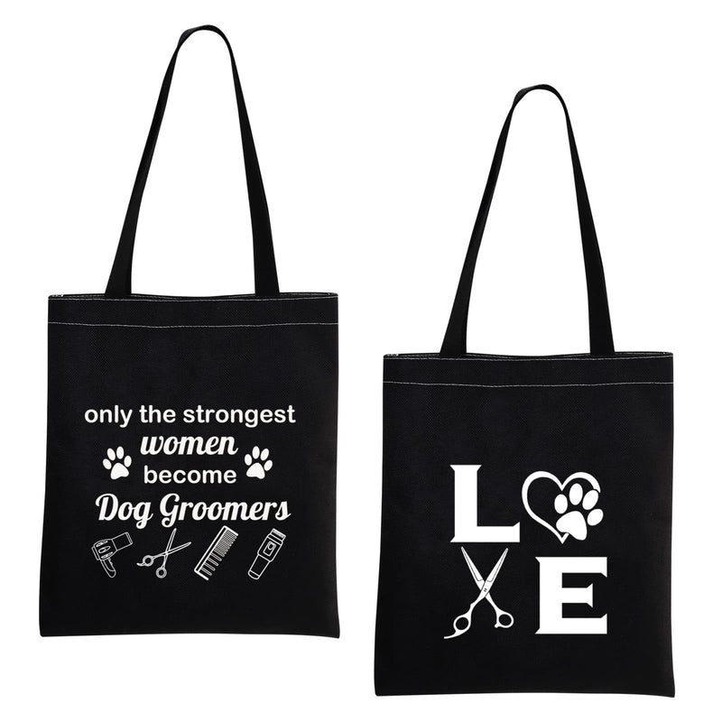 MBMSO Dog Groomer Tote Bag Pet Groomer Gifts Dog Groomer Thank You Gift Shopping Bag Dog Salon Gifts Dog Grooming Gifts Dog Groomer TB-black - PawsPlanet Australia