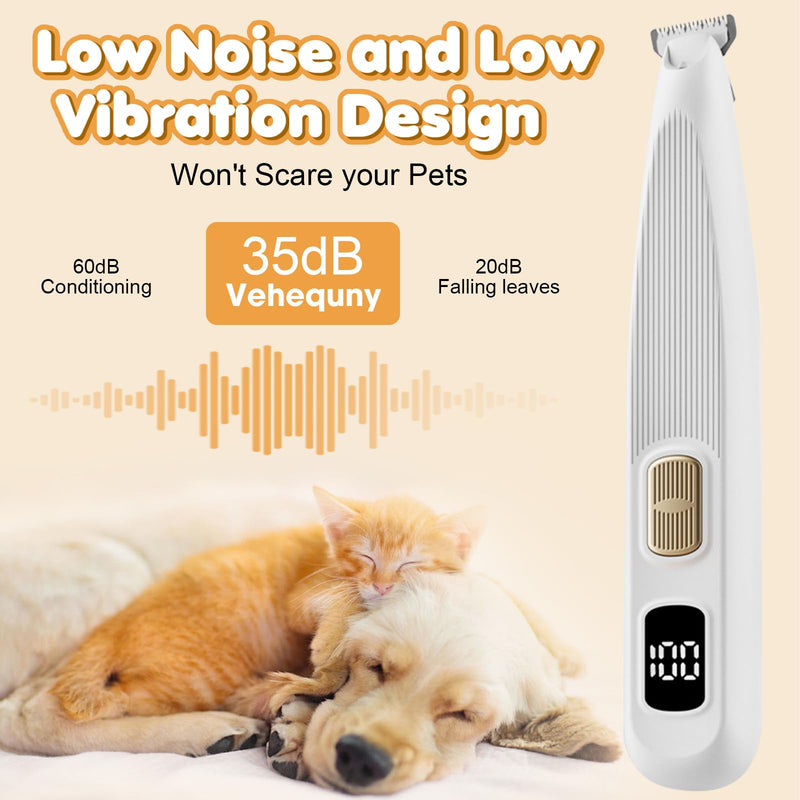 Dog Paw Trimmer with LED Digital Display,20mm Ceramic Blade Electric Rechargeable Dog Clippers for Grooming,Pet Paw Trimmer for Grooming for Paws, Eyes, Ears, Face & Hip Areas - PawsPlanet Australia