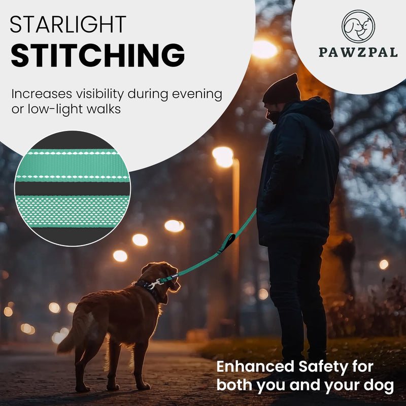 8FT-10FT Hands Free Dog Leash - Adjustable Waist/Crossbody 2-in-1 Belt with Shock-Absorbing, Traffic Handle & Reflective for Hiking, Canicross & Active Lifestyles (Mint Green) Spring Green 8–10FT | Taller Owners / Outdoor Freedom - PawsPlanet Australia