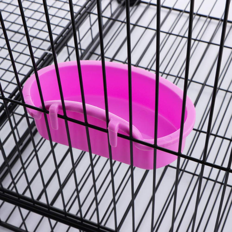 4 Pack Hamster Food Bowl - Anti-Turnover Fixable Bowl for Hamster Mice Rat Hedgehog and Small Pet (Pink, Green, Blue and Orange)