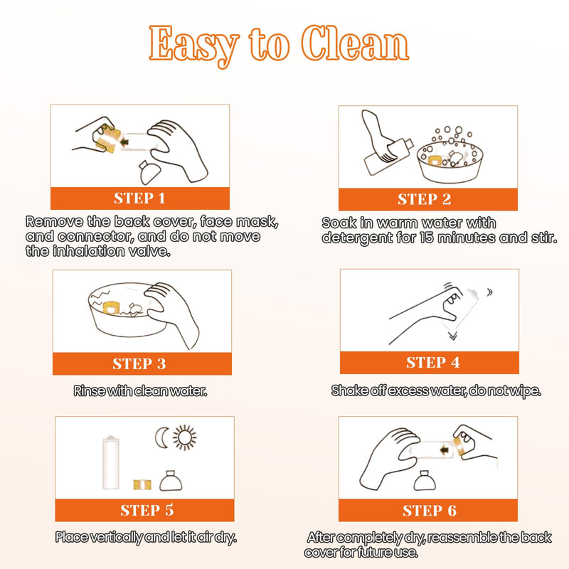 Upgraded Cat Inhaler Spacer with 2 Silicone Masks - Portable Nebulizer for Cats and Dogs - Effective Feline Breathing Treatment (Orange) - PawsPlanet Australia