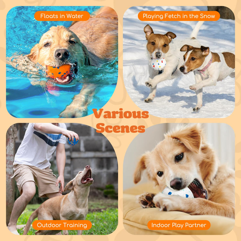 Nobleza Dog Ball Toy Training Balls, Aggressive Chewers Teething Chew Indestructible Durable Bouncy Floating Dog Tennis Balls, Interactive Dog Popcorn Ball for Large Dog Small Medium Puppy, 8 PCS 8 Balls - PawsPlanet Australia