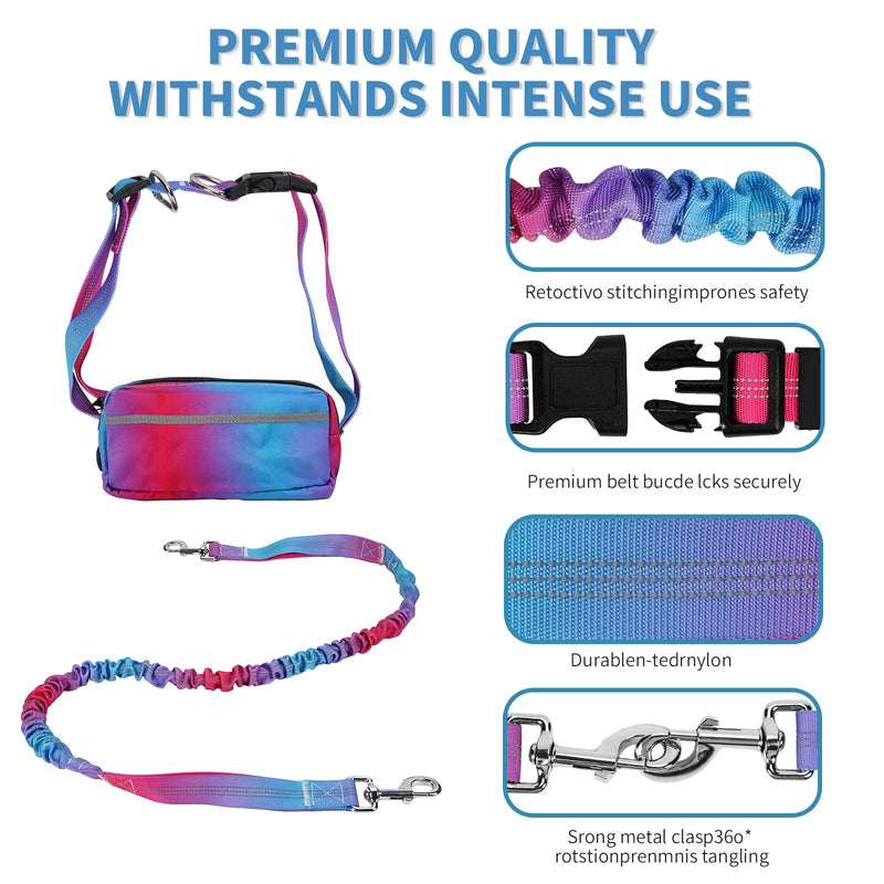 Hands Free Dog Leash for Medium Large Dogs,Hands Free Dog Leash with Zipper Pouch,Suitable for Running Jogging Walkin - PawsPlanet Australia