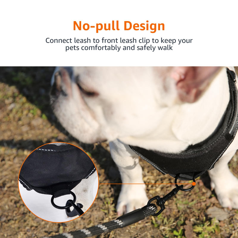 Amazon Basics No-Pull Dog Harness, Adjustable Soft Padded Vest with Reflective Stripes, X-Large, Black - PawsPlanet Australia