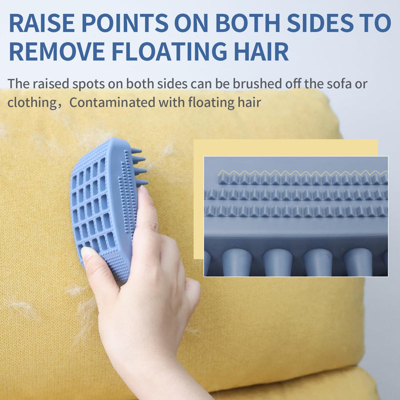 Dog Grooming Brush Pet Shampoo Bath Rubber Bristles Soothing Massage Curry Comb for Doggy Long & Short Hair Dog Scrubber Professional Quality Dog Wash Brush - PawsPlanet Australia