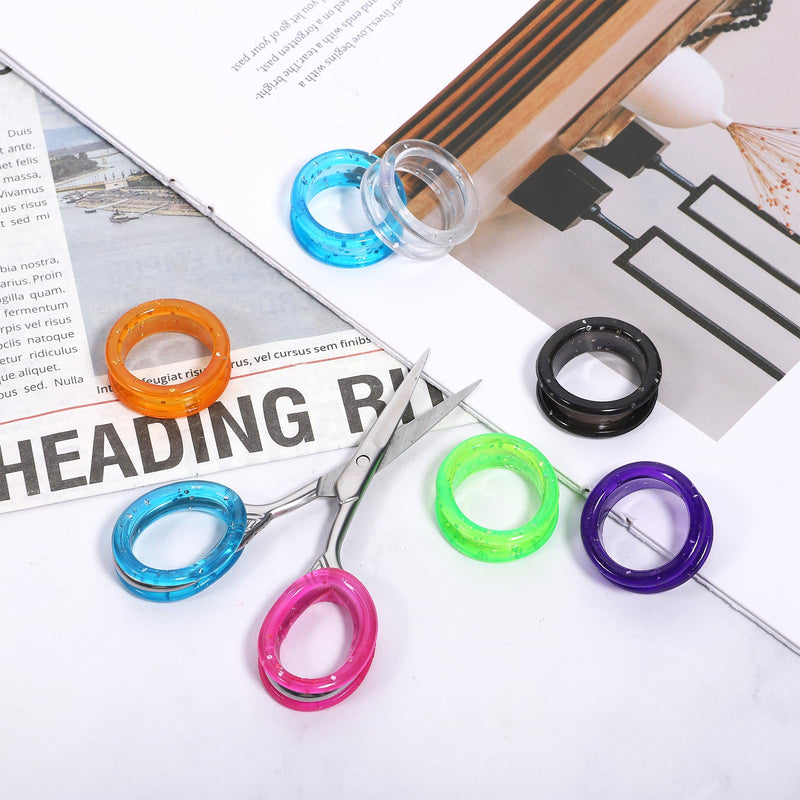 14 Pcs Silicone Scissors Finger Rings, Soft Dog Grooming Scissors Accessories Thumb Insert Finger Protection Ring for Pet Grooming Scissor Accessories for Dog Hair Cutting for Professional Barber - PawsPlanet Australia