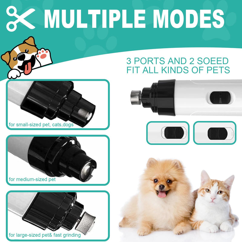 Electric Dog Nail Grinders Silent Groom, Quiet Bass Dog Claw Grinder Pro