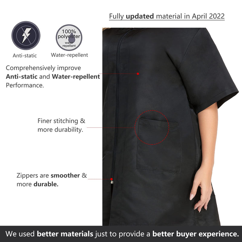 PERFEHAIR Hair Stylist Dog Grooming Smocks for Women and Men, Barber Vest Smock for Salon, Pet Groomer, Nail Tech-Black - PawsPlanet Australia