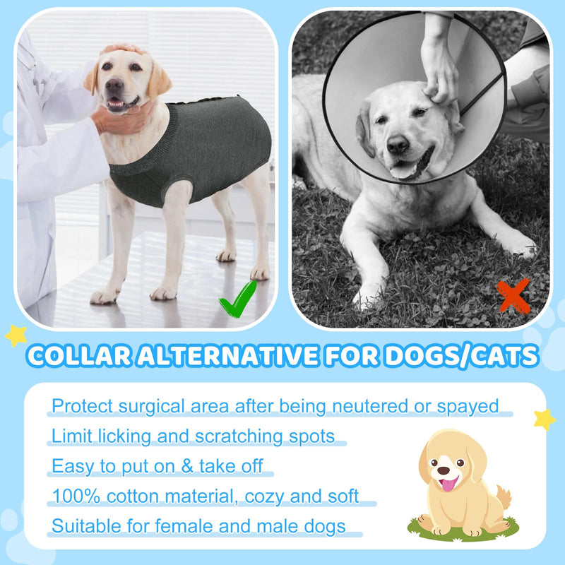 AURUZA Recovery Suit for Dogs Cats After Surgery, Dog Onesie for Surgery Recovery, Dog Surgery Recovery Suit Small Medium Large Dogs, Anti Licking Dog Surgical Suits 2XL - PawsPlanet Australia