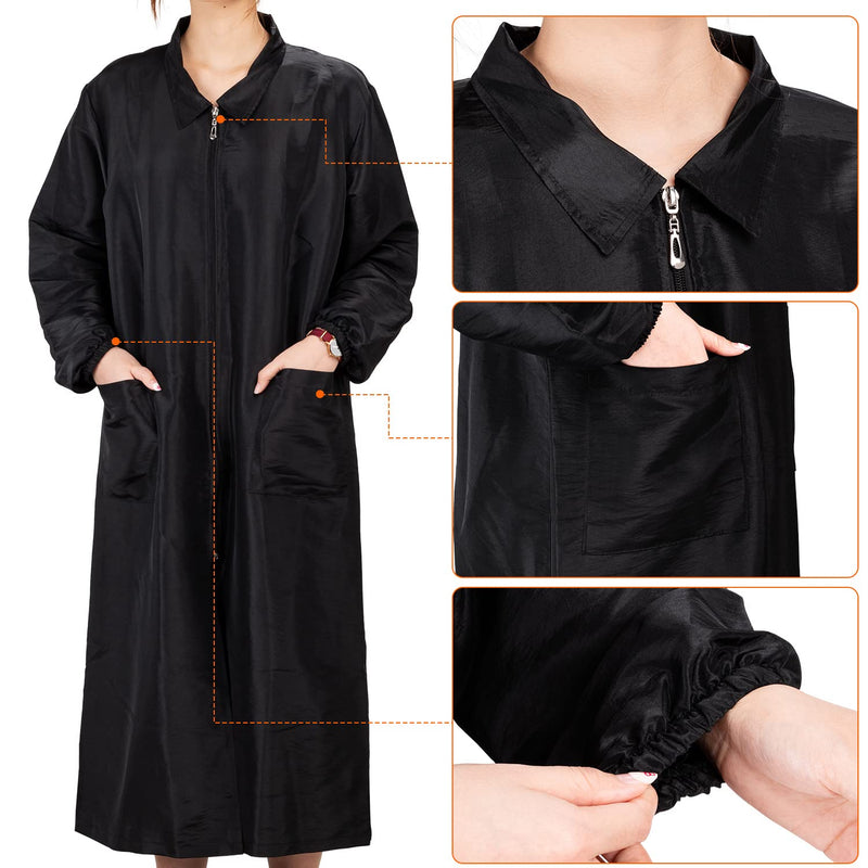 Noverlife Long Length Pet Grooming Workwear with Pockets, Lightweight Anti Static Hairdresser Smock Barber Jacket X-large Long Sleeves - PawsPlanet Australia