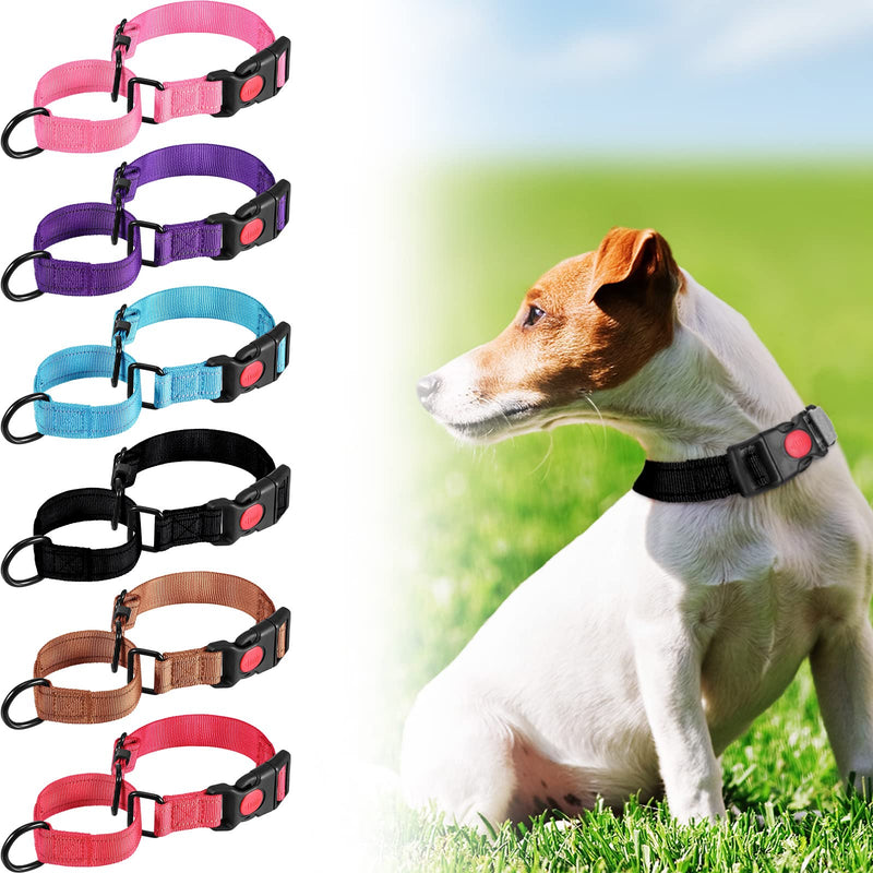 6 Pcs Multicolor Nylon Martingale Dog Collar Adjustable Martingale Collar with Buckle Small Training Collar for Dogs Puppy Collar for Dogs Puppy Training - PawsPlanet Australia